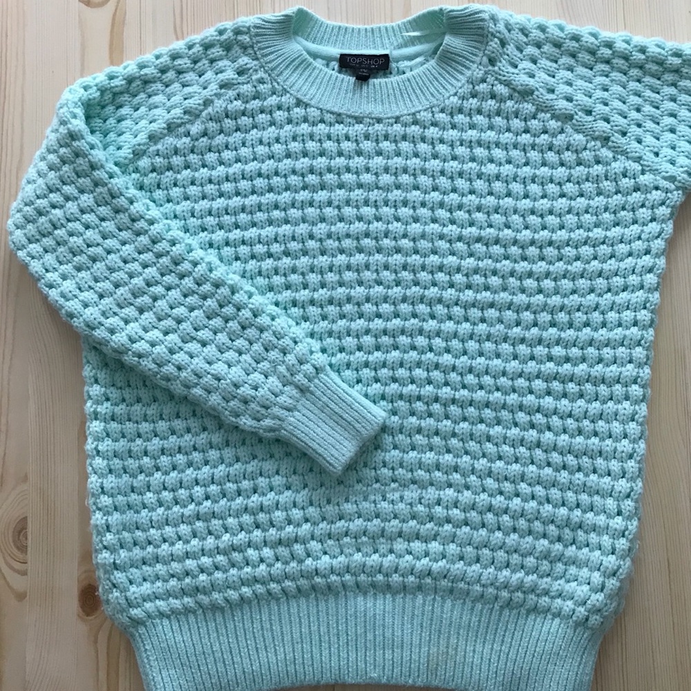 Topshop mint green sweater size 0